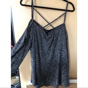 Torrid Women’s Grey Strappy Long Sleeve Top